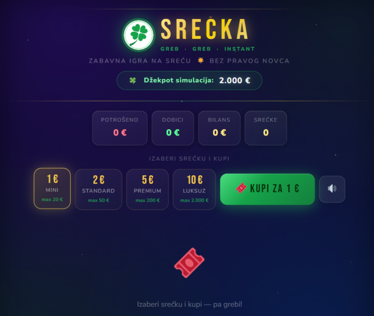 GREB GREB INSTANT SREĆKA IGRICA ONLINE