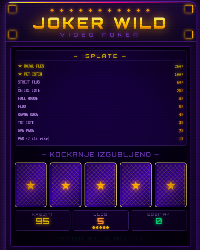 STARI POKER APARAT IGRICA