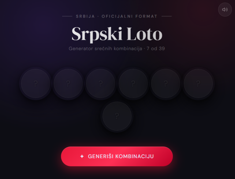 Srpski Loto 7 od 39 Generator